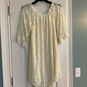 Stunning cream colored Umgee size large lace dress. Brand new with tags!